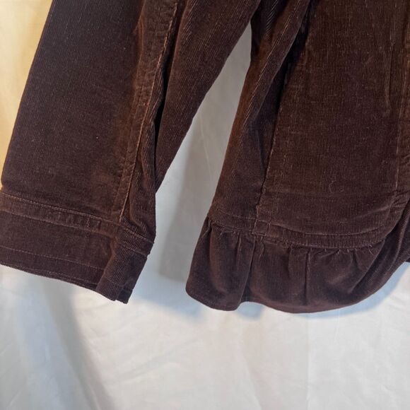 LAL Live a Little Corduroy Ruffled Front Lightweight Casual Jacket Size Medium - Picture 7 of 11